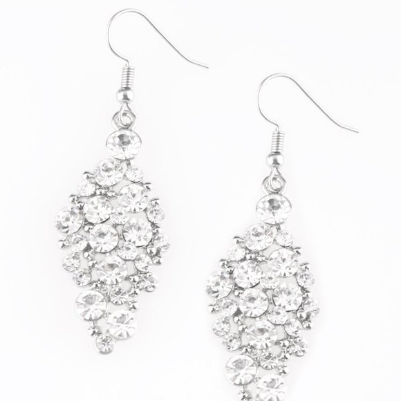 Cosmically Chic - White Earrings